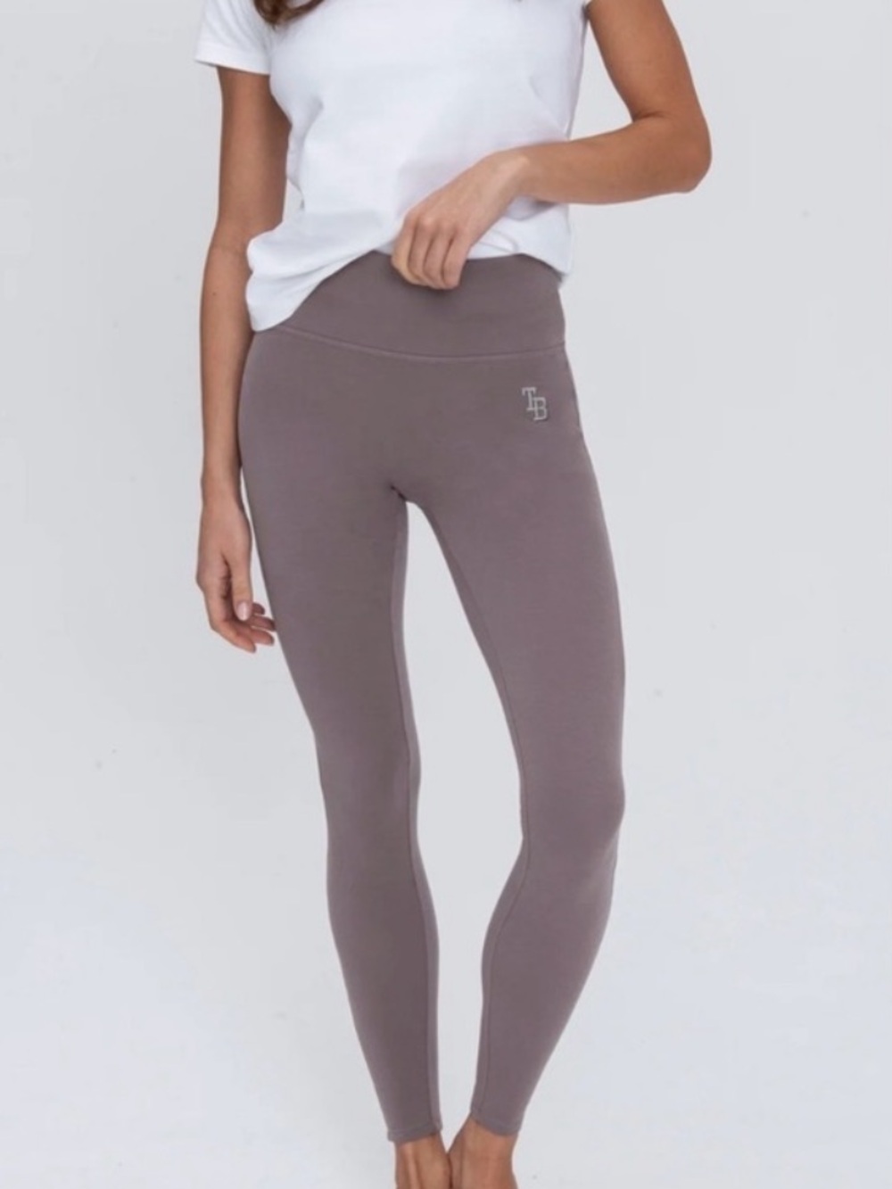 The Bar Varsity High Rise Leggings Cinder/Grey Sz XS